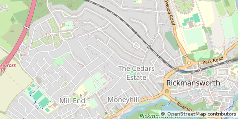 Map of Rickmansworth, Hertfordshire