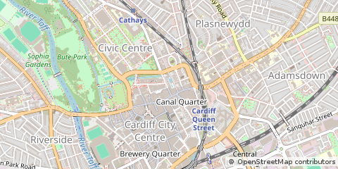 Map of Cardiff