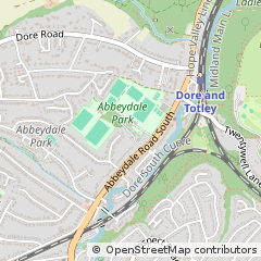 Map of Sheffield, South Yorkshire