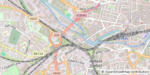 Map of Leeds, West Yorkshire