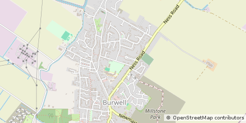 Map of Burwell, Cambridgeshire