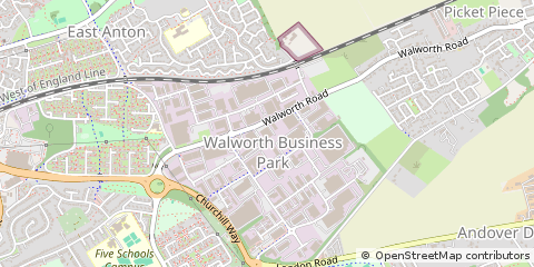 Map of Andover, Hampshire