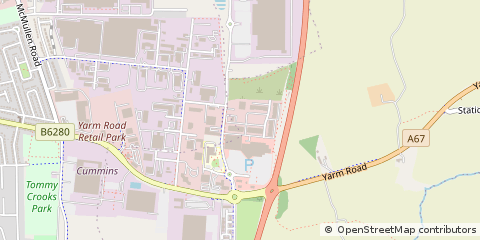 Map of Darlington, County Durham