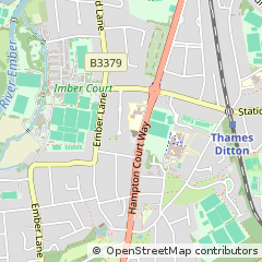 Map of Thames Ditton, Surrey