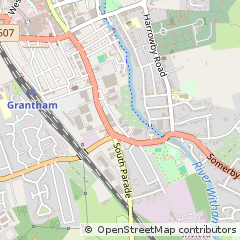 Map of Grantham, Lincolnshire