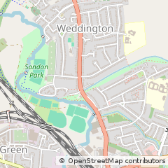 Map of Nuneaton, Warwickshire
