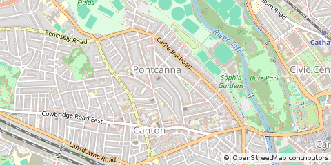 Map of Cardiff