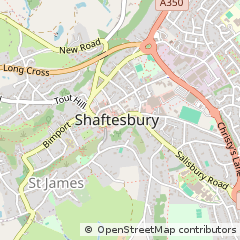 Map of Shaftesbury, Dorset