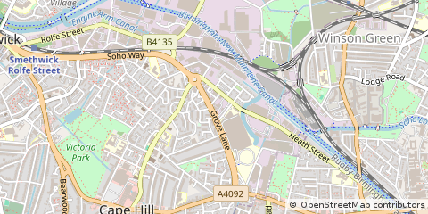 Map of Smethwick, West Midlands