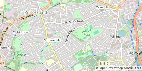 Map of Tipton, West Midlands
