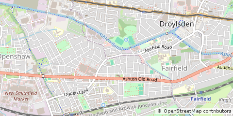 Map of Droylsden, Manchester