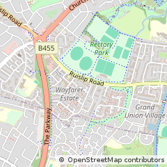 Map of Northolt, Middlesex