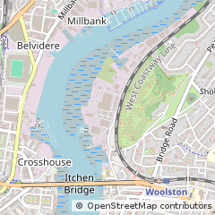 Map of Woolston Southampton, Hampshire