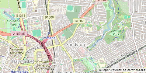 Map of Newcastle Upon Tyne
