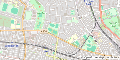 Map of Hove, East Sussex