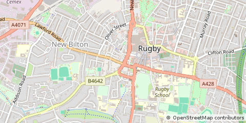 Map of Rugby, Worcestershire