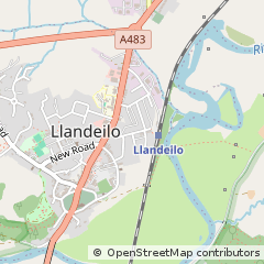 Map of Llandeilo, Carmarthenshire