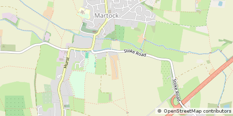 Map of Martock, Somerset