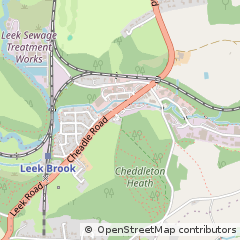 Map of Leek, Staffordshire