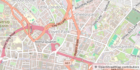 Map of Leeds, West Yorkshire
