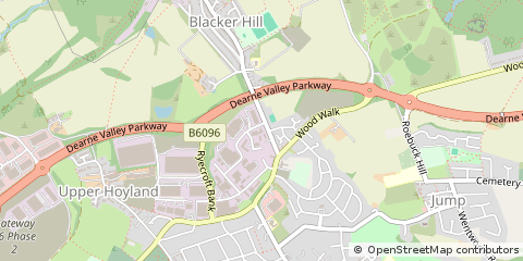 Map of Barnsley, South Yorkshire