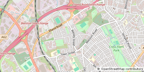 Map of Leeds, West Yorkshire