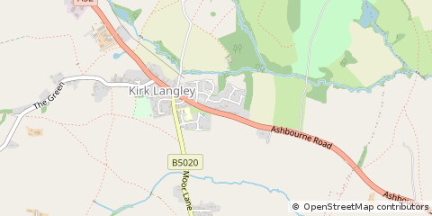 Map of Ashbourne, Derbyshire