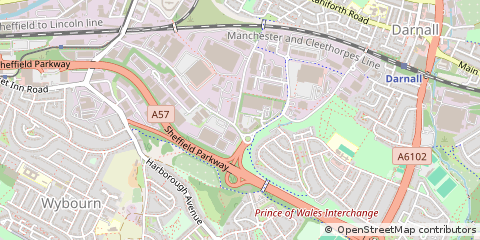Map of Sheffield, South Yorkshire