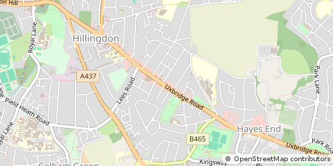 Map of Uxbridge, Middlesex