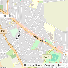 Map of Uxbridge, Middlesex