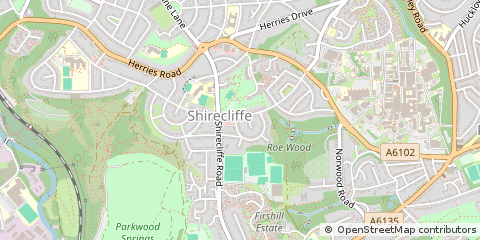 Map of Sheffield