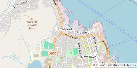 Map of Lerwick, Shetland