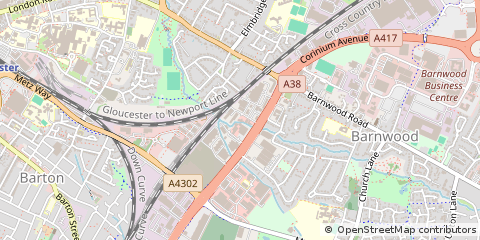 Map of Gloucester, Gloucestershire