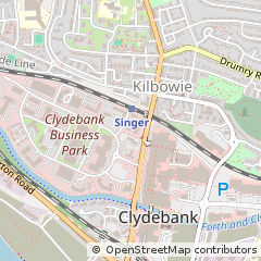 Map of Clydebank, West Dunbartonshire