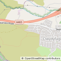 Map of Merthyr Tydfil