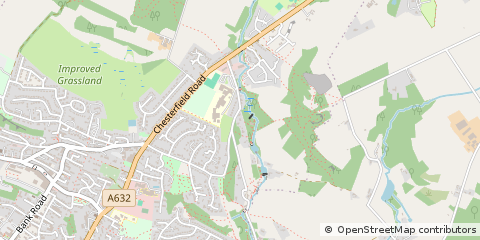 Map of Chesterfield Road Matlock, Derbyshire