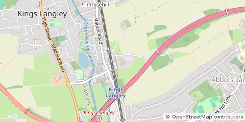 Map of Kings Langley, Hertfordshire