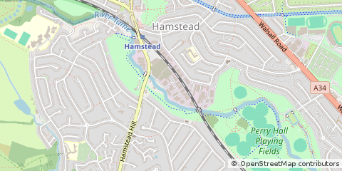 Map of Birmingham, West Midlands