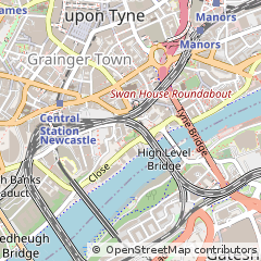 Map of Newcastle Upon Tyne