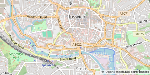 Map of Ipswich, Suffolk
