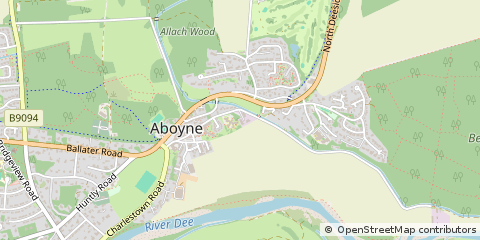 Map of Aboyne, Aberdeenshire