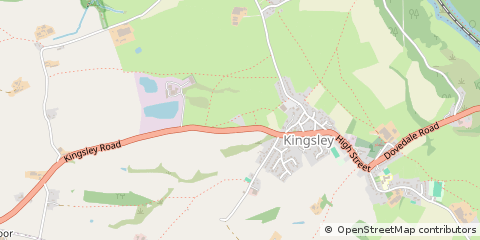 Map of Kingsley, Staffordshire