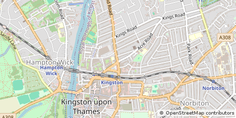 Map of Kingston Upon Thames