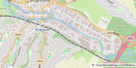 Map of Brighouse, West Yorkshire