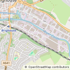 Map of Brighouse, West Yorkshire