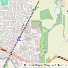 Map of Diss, Norfolk