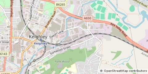 Map of Keighley, West Yorkshire
