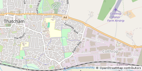 Map of Thatcham, Berkshire