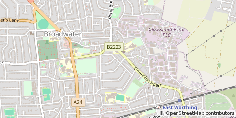 Map of Worthing