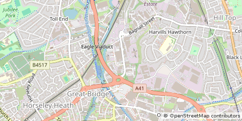 Map of Tipton, West Midlands